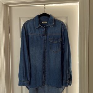 Anine bing denim shirt.  Size s/p. Medium wash denim.